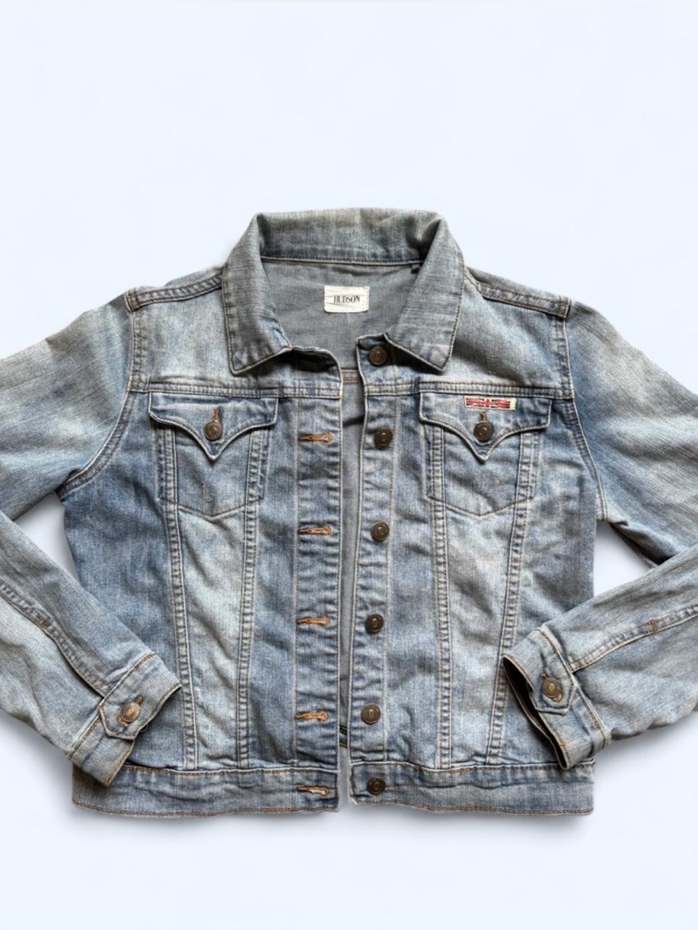 Hudson Jeans Light Blue Faded Denim Jacket